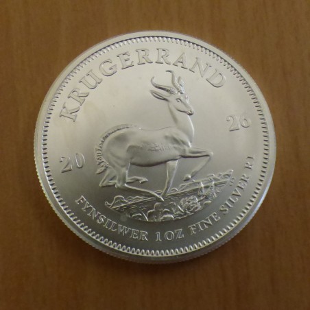 Afrique du Sud Krugerrand 2026 argent 99.9% 1 oz