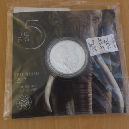 South Africa 5 Rand Big Five Elephant 2019 silver 99.9% 1 oz