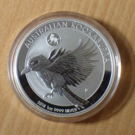 Australie 1$ Kookaburra 2018 privy Chien argent 99.9% 1 oz