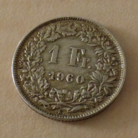 Switzerland 1 franc 1960 silver 83.5% (5 g)