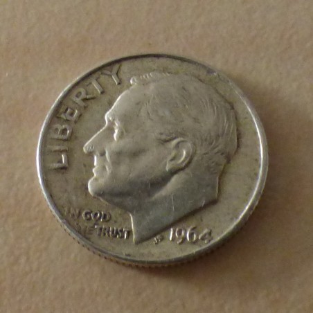 US Dime 1964 Roosevelt silver 90% (2.5 g)