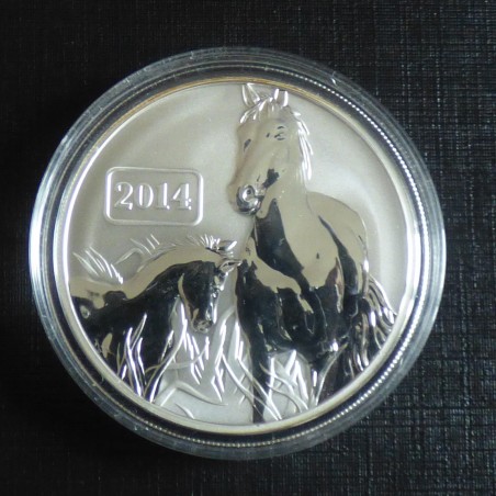 Tokelau 5$ 2014 Horse LUNAR reverse PROOF silver 99.9% 1 oz