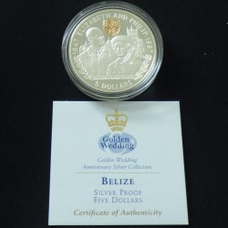 Belize 5$ 1997 "Noces d'Or"...