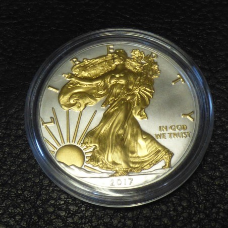 US 1$ Silver Eagle 1 oz 2017 argent 99.9% doré