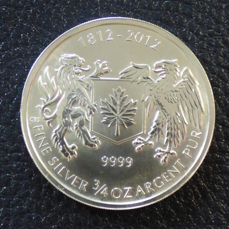 Canada 1$ 2012 War Canada 1812-2012 silver 99.9% 3/4 oz