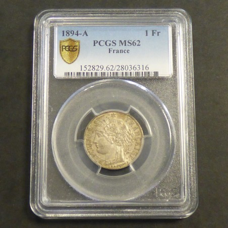France 1 franc  Cérès 1894A MS62 (PCGS) argent 83.5% (5g)