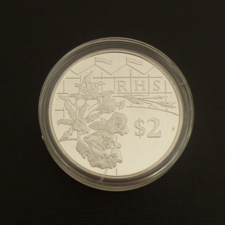 Caïman Islands 2$ 2003 "Golden Jubile" gilded PROOF silver 92.5% (28.3 g)