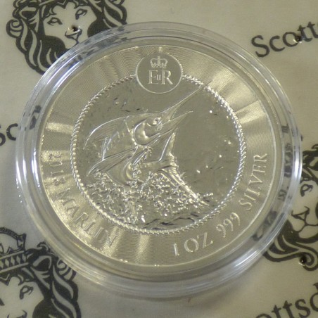 Iles Caiman 1$ Marlin 2018 en argent 99.9% 1 oz