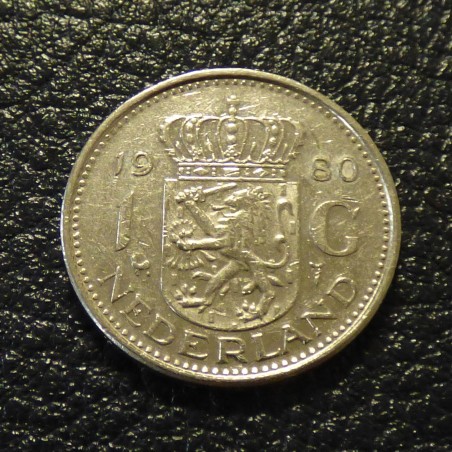 Hollande 1 Gulden 1980 en Nickel (6 g) TTB