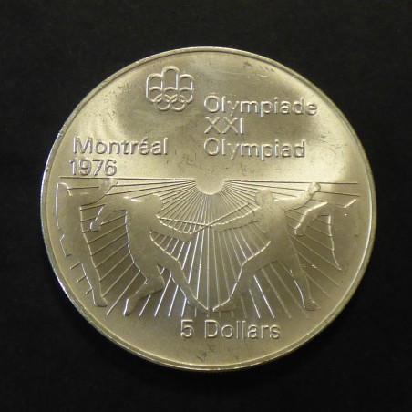 Canada 5$ 1976 "JO Montreal 1976" Fencing silver 92.5% (24.3 g)