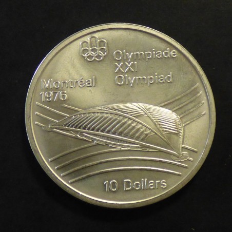 Canada 10$ 1973 "JO Montreal 1976" Olympic Stadium silver 92.5% MS (48.6 g)