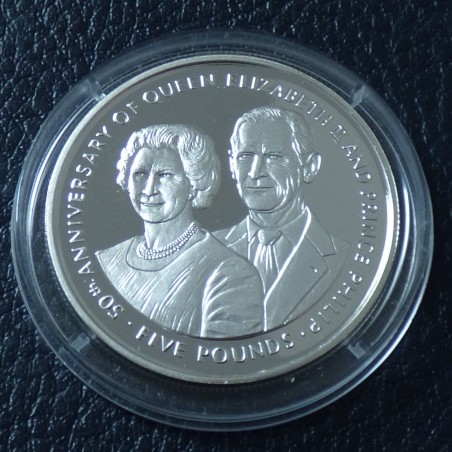Isle of Man 5£ 1997 "Golden Wedding" PROOF silver 92.5% (23.5 g)