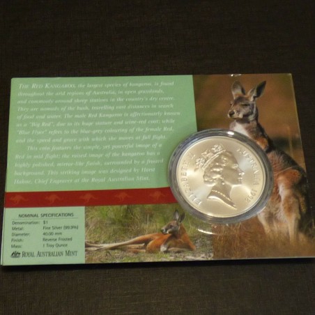 Australia 1$ Kangaroo RAM 1998 silver 99.9% 1 oz (Blister)