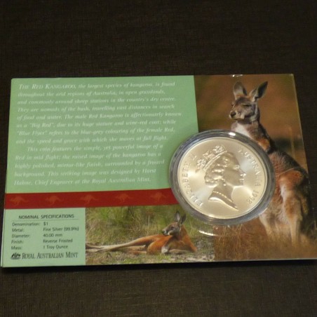 Australie 1$ Kangourou RAM 1998 argent 99.9% 1 oz (Blister)