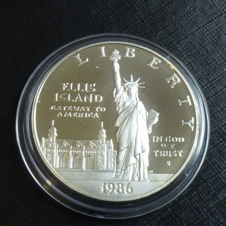 US 1$ Liberty 1986 Liberty Ellis Island PROOF silver 90% (26.7 g)