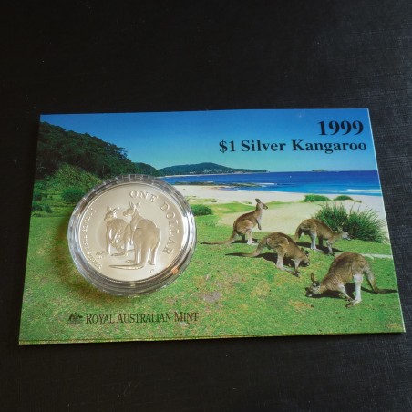 Australie 1$ Kangourou RAM 1999 argent 99.9% 1 oz (Blister)