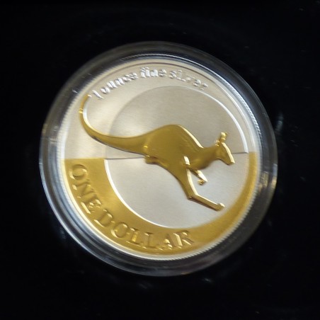 Australia 1$ Kangaroo RAM 2004 gilded silver 99.9% 1 oz (Box + CoA)