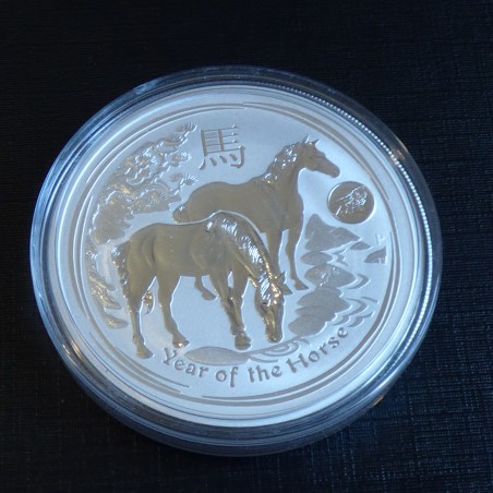 Australie 1$ Lunar 2 Année du cheval 2014 privy Lion argent 99.9% 1 oz