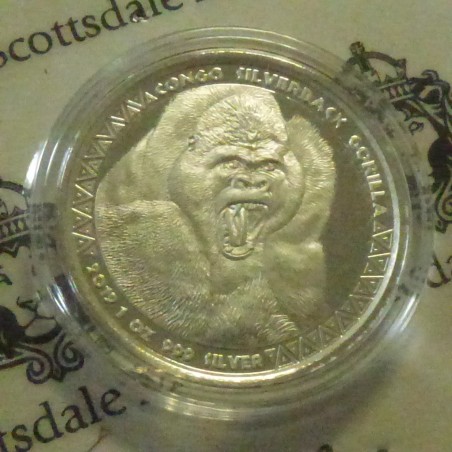 Congo 5000 CFA Gorilla 2019 silver 99.9% 1 oz