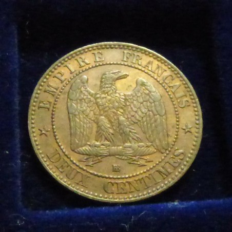 France 2 cents 1855 BB ancre SUP/VZ/XF Bronze (2g)
