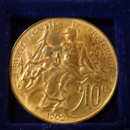 France 10 cens 1902 Bronze 10g (SUP, XF, VZ)