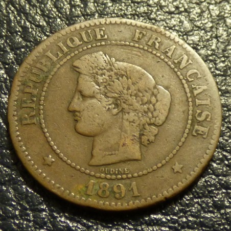 France 5 centimes Cérès Dupuis 1891 A Bronze (5 g) TB