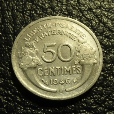 France 50 centimes 1946B Morlon Aluminium SUP