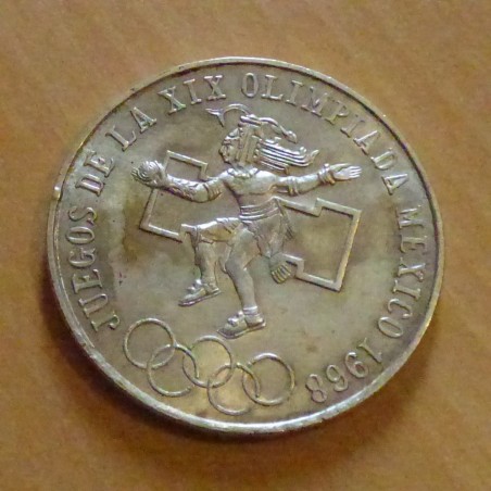 Mexico 25 peso 1968 Olympics silver 72% (22.5g)