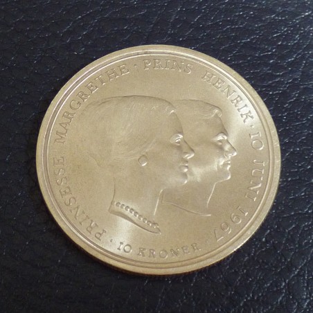 Denmark 10 Kroner 1967 (quality MS) silver 80% (20.4g)