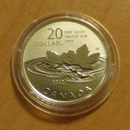 Canada 20$ 2012 Maple Leaves en argent 99.99% (7.96 g)