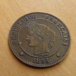 France 2 cents 1896A Bronze XF