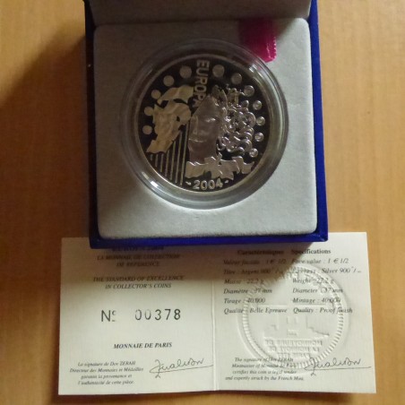 France 1.5 euros 2004 "EUROPA" Belle Epreuve en argent 90% (22.2 g)
