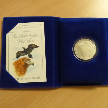 Australia 10$ Wedge Tailed Eagle 1994 PROOF silver 92.5% (20g) (Box+CoA)