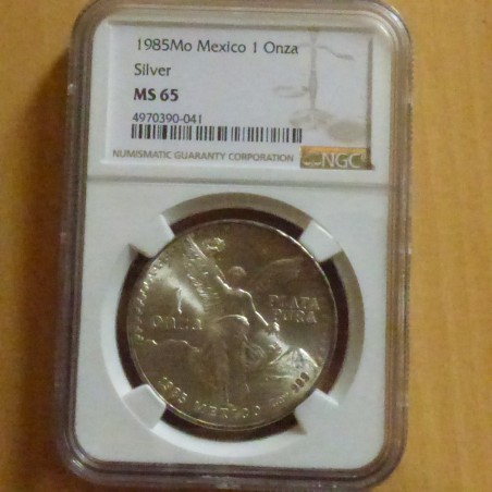 Mexico Libertad 1 oz 1985 NGC MS65 silver 99.9%