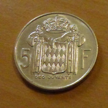 MONACO 5 Francs 1966 VF+/SS+ silver 83.5% (12 g)