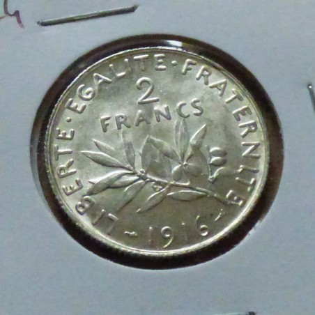 France 2 francs 1916 argent 83.5% (10 g) SPL