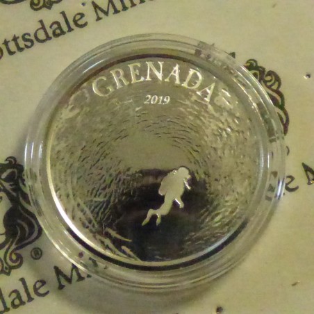 Eastern Caribbean 2$ 2019 Grenada silver 99.9% 1 oz