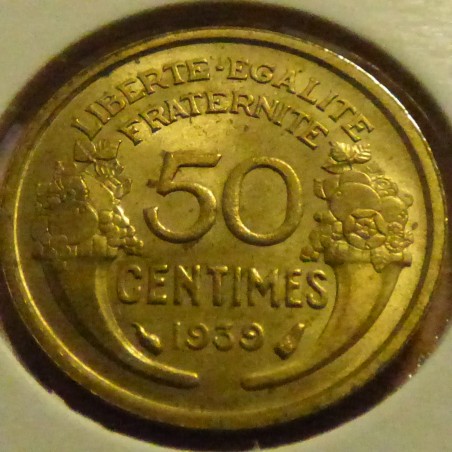 France 50 centimes 1939 Morlon Bronze Aluminium SUP+