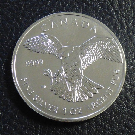 Canada 5$ Birds of Prey Peregrine Falcon 2014 silver 99.99% 1 oz