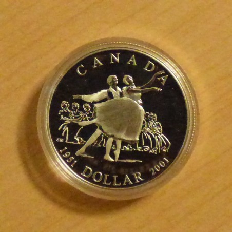 Canada 1$ 2001 50 ans du Ballet National argent 92.5% (25.1 g)