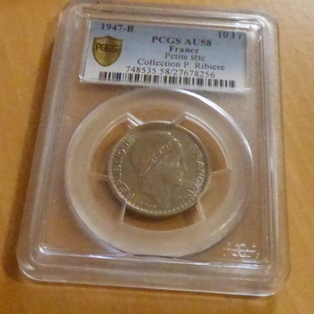 France 10 francs 1947-B Petite Tête AU58 (SUP) Cupro-Nickel 7g