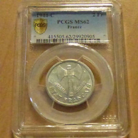 France 2 francs 1944-C Francisque MS62 Aluminium (4 g) SUP+