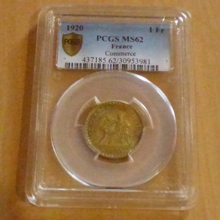 France 1 franc 1920 Chambre de Commerce MS62 Cuproaluminium 4g