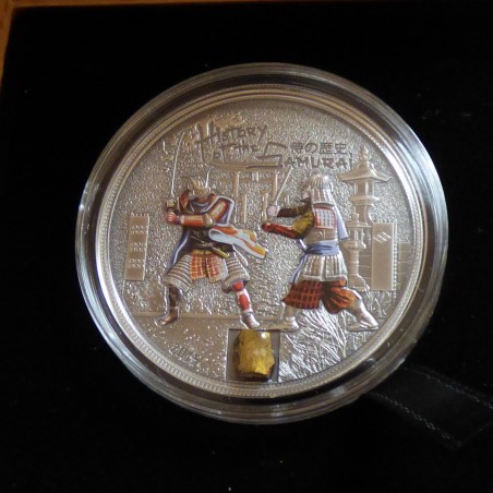 Cook Islands 5$ 2015 History of the Samurai antique finish silver 99.9% (1 oz)